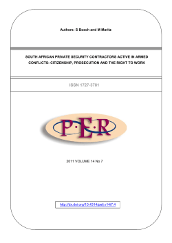 South African Private Security Contractors Active in Armed