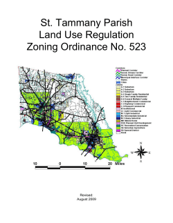 St. Tammany Parish Land Use Regulation Zoning Ordinance No. 523