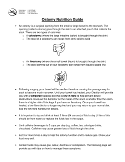 Ostomy Nutrition Guide - Niagara Health System