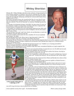Whitey Sheridan - Ontario Masters Athletics