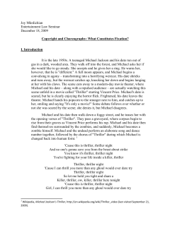 Copyright and Choreography: What Constitutes Fixation?