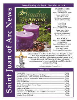 Bulletin - 2nd Sunday of Advent - St. Joan of Arc Catholic Church