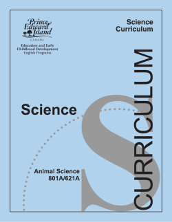Animal Science AGR801A/621A