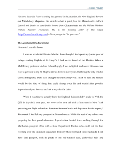 I was an accidental Rhodes Scholar