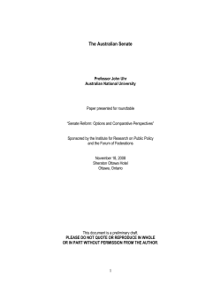 The Australian Senate - Forum of Federations
