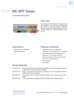 ME-SPP Series - Distech Controls