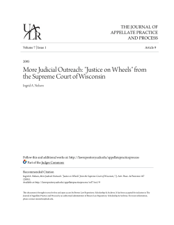 Judicial Outreach: "Justice on Wheels"