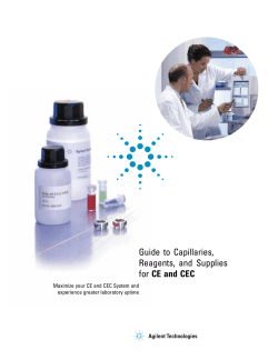 Capillaries, Supplies and Reagents
