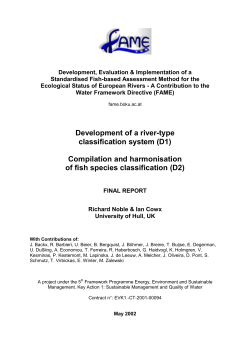 Development of a river-type classification system - FAME