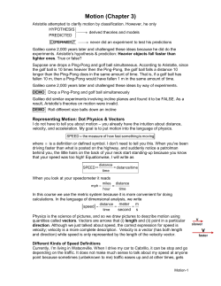 Chapter 2 Motion