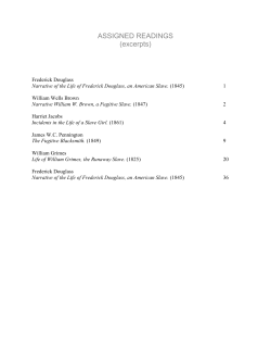 Selected Excerpts from Slave Narratives.