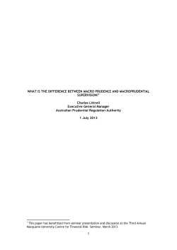 1 WHAT IS THE DIFFERENCE BETWEEN MACRO PRUDENCE