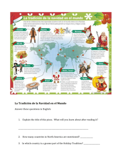 La Tradici&oacute;n de la Navidad en el Mundo