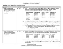 ECERS Daily Schedule Checklist
