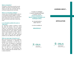 learning about&hellip; articulation