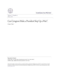 Can Congress Make a President Step Up a War?