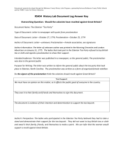 RS#34 History Lab Document Log Answer Key