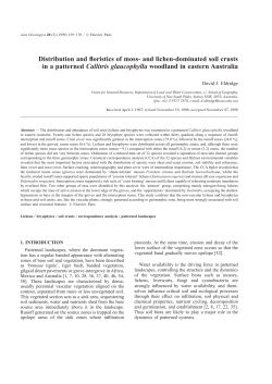 Distribution and floristics of moss- and lichen
