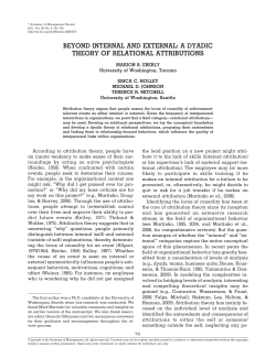 beyond internal and external: a dyadic theory of relational attributions
