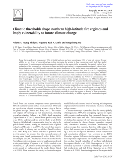 Climatic thresholds shape northern high