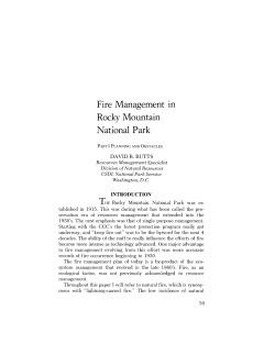 Fire Management Rocky Mountain National Park ln