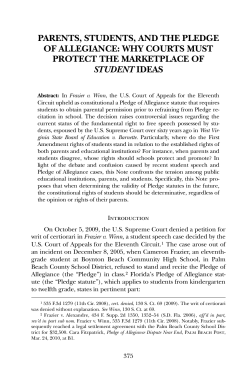 Parents, Students, and the Pledge of Allegiance