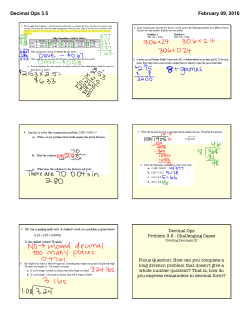 Decimal Ops 3.5 February 09, 2016