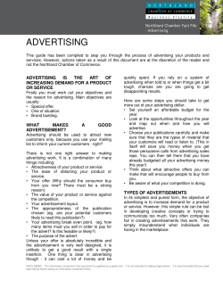 advertising - Northland Chamber of Commerce