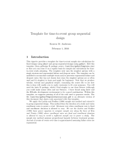 Template for time-to-event group sequential design