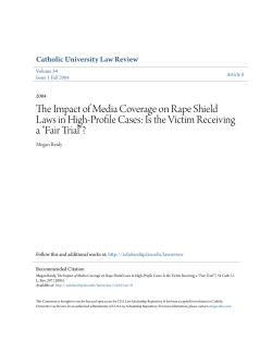 The Impact of Media Coverage on Rape Shield Laws in High