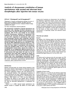 Andrology: Analysis of chromosome constitution of human