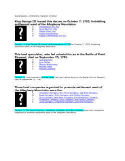 King George III issued this decree on October 7, 1763, forbidding