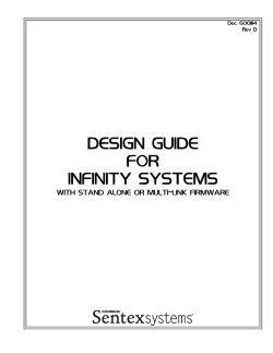 design guide for infinity systems with stand alone or multi