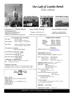 Our Lady of Lourdes Parish - Our Lady of Lourdes Colusa