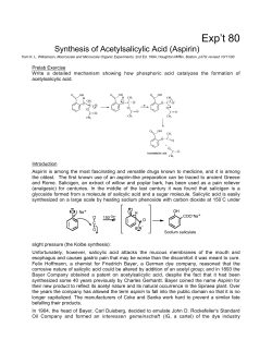 Synthesis of Acetylsalicylic Acid (Aspirin)