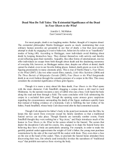 Dead Men Do Tell Tales - Southeastern Oklahoma State University