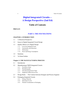 Digital Integrated Circuits&mdash; A Design Perspective (2nd Ed)