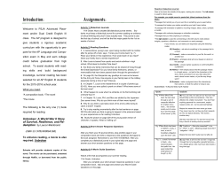 Introduction: Assignments: