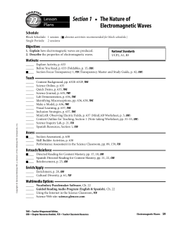 22.1 - The Nature of Electromagnetic Waves