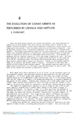 the evolution of comet orbits as perturbed by uranus and neptune