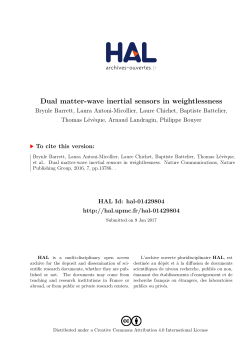 Dual matter-wave inertial sensors in weightlessness