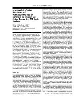 Assessment of a Sodium Nonatitanate and