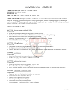 Family and Consumer Sciences