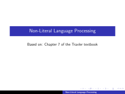 Non-Literal Language Processing