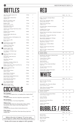 FOOD MENU - FEB 2016