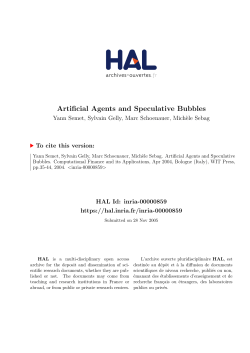 Artificial Agents and Speculative Bubbles