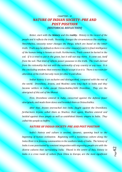 nature of indian society&ndash;pre and post position