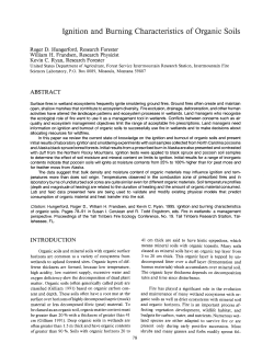 Ignition and Burning Characteristics of Organic Soils