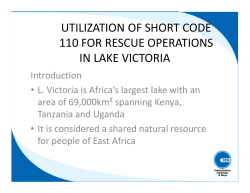 utilization of short code 110 for rescue operations in lake victoria