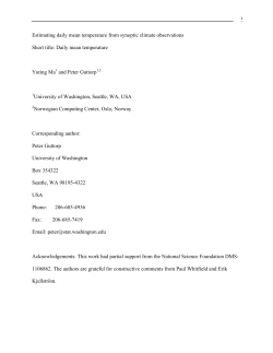 Mean daily temperature - National Research Center for Statistics